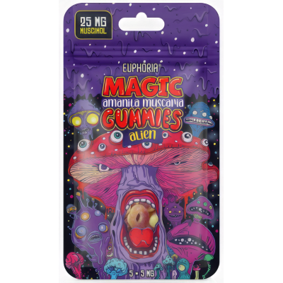 Euphoria Magic Amanita Muscaria Gummies - Alien - 25 mg Muscimol