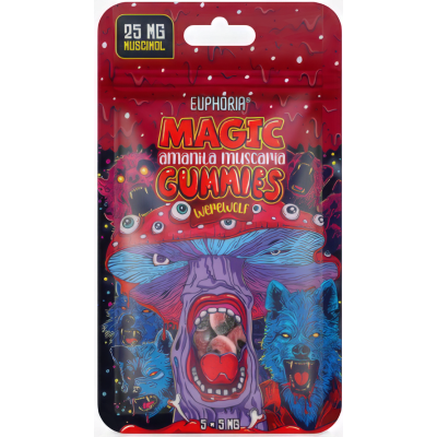 Euphoria Magic Amanita Muscaria Gummies - Werewolf - 25 mg Muscimol
