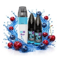 24K Puffs HiQ Bar Blueberry Cranberry Cherry Refillable Disposable & 2x10ml 20mg