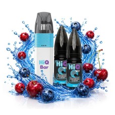 24K Puffs HiQ Bar Blueberry Cranberry Cherry Refillable Disposable & 2x10ml 20mg