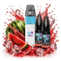 24K Puffs HiQ Bar Watermelon Ice Refillable Disposable & 2x10ml 20mg