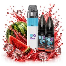 24K Puffs HiQ Bar Watermelon Ice Refillable Disposable & 2x10ml 20mg