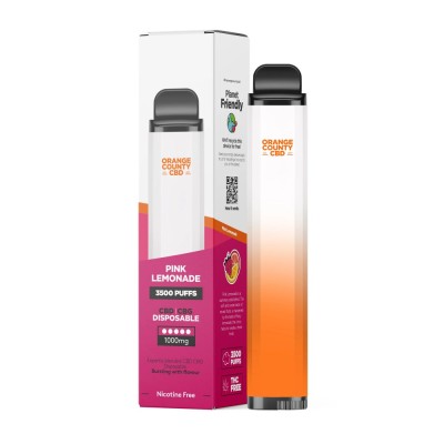 10ml Orange County CBD Vape pen Pink Lemonade 3500 Puff, 600 mg CBD, 400 mg CBG