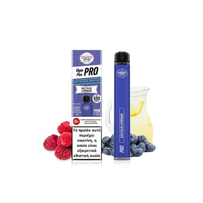 Dinner Lady Vape Pen Pro Razz Blue Lemonade 2ml 00mg
